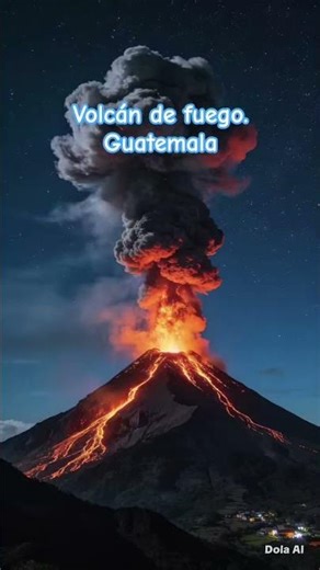 sorprendente volcán de fuego en Guatemala