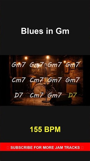 Epic Gm Blues Backing Track at 155 BPM 🎸 #shorts