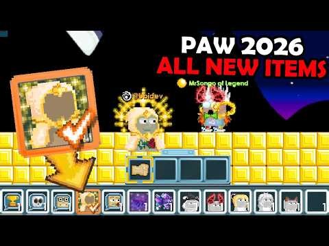 PAW DAY 1! Getting NEW AURA-MANTLE + NEW LEGENDARY? (ALL NEW ITEMS!) OMG!! | GrowTopia