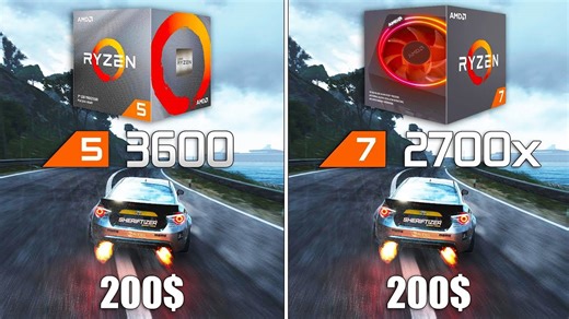 Ryzen 5 3600 vs Ryzen 7 2700X test in 9 games