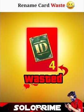Rename Card WASTE...! 😂