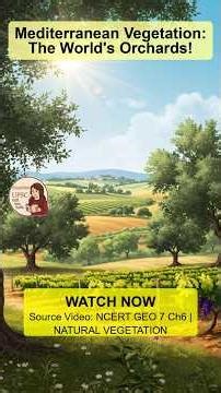Mediterranean Vegetation: The World's Orchards! #shorts #upsc #ssc #exam