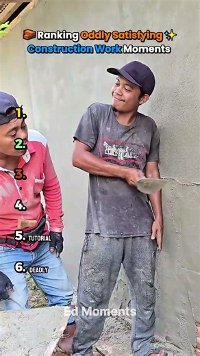 Oddly satisfying construction work moments🧱✨