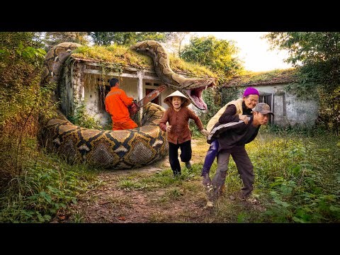 Anaconda Snake Attacks Elderly Woman In The Forest | Terrifying Escape from a Giant Python!
