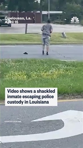 Video shows a shackled inmate escaping police custody in Louisiana