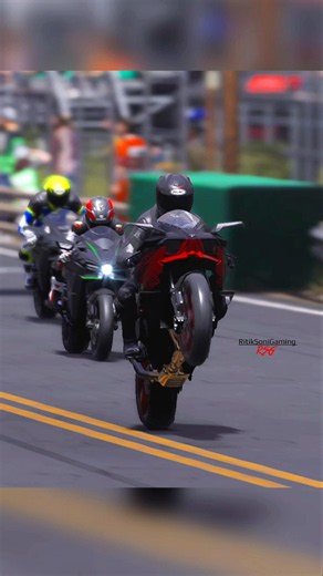 KAWASAKI NINJA H2R PLAYING UNBELIEVABLE STUNT 🔥 #kawasaki #h2r #ninjah2r #ps5