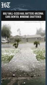 Golf Ball-Sized Hail Batters Arizona in Rare Storm | Hindustan Times #shorts