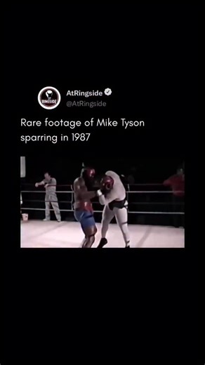 AtRingside on Instagram: "In 1987, Mike Tyson’s sparring sessions reflected the intense preparation of a young heavyweight champion in his prime. Training camps focused on sharpening his defense, timing, and combination punching, while maintaining the speed and explosiveness that defined his style. Sparring partners helped simulate real-fight conditions, allowing Tyson and his team to fine-tune his technique and conditioning during one of the most dominant periods of his career."