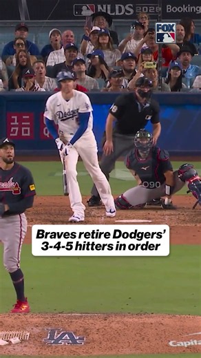 The Dodgers 3-4-5 hitters came up with 2 on and no outs in the 5th, but the Braves shut them down 💪