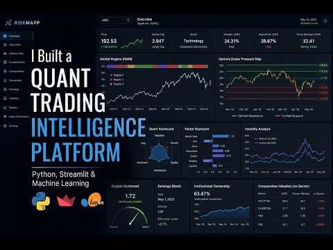 I Built a Quant Trading Intelligence Platform with Python, Streamlit & Machine Learning