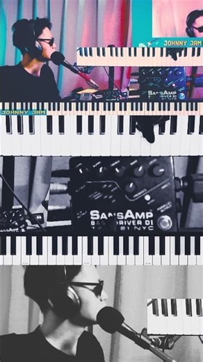 SansAmp BDDI V1 (Late) x Synth Bass (Roland RD-2000) : Dirty Bass Synth Loop & Tone Jam #shorts