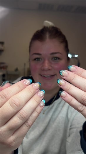 @samantha jo nail session 😜 Sometimes we go all out but sometimes we keep it more simple 😏 Cat eye French with dainty art ✨