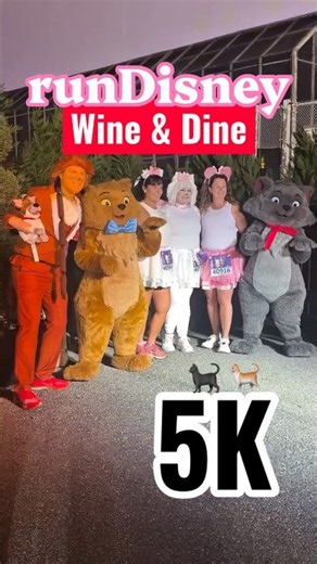 From start to finish, the Disney Wine & Dine 5K was très chic! 🐱🎀 #runDisney