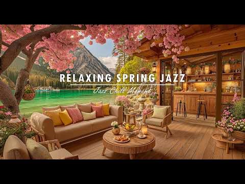 Cozy Mountain Lake Cabin | Relaxing Nature Sounds with Sakura & Lake View 🍃🌸