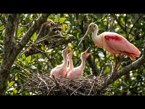 Roseate Spoonbill: 130 Days From Egg to Survivor | The Pink Bird with a Spatula Beak