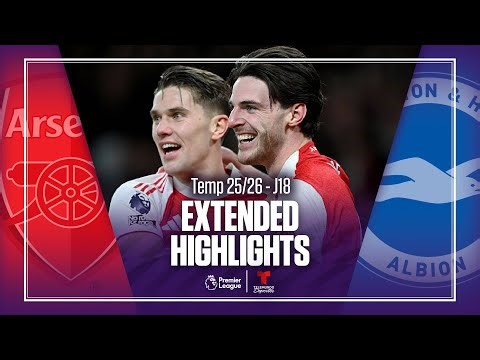 Arsenal vs. Brighton | Highlights Premier League | Jornada 18 | Telemundo Deportes