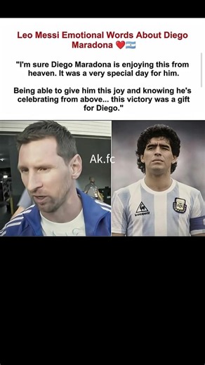 Messi Dedicates Final Spot To Maradona In Emotional Words
