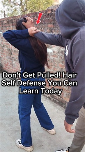 Easy Release Hair Self Defense: Simple #selfdifence #hairgrab #kravmaga #martialarts