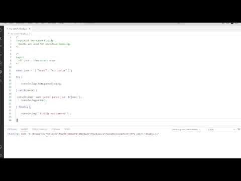 JavaScript Try-catch-finally