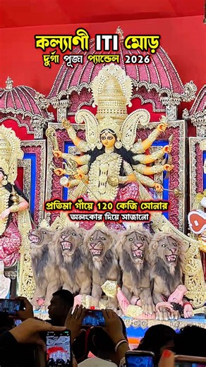 😍Kalyani ITI More Durga Puja Pandal 2026😘kalyani iti more durga puja 2026 #viral #shorts