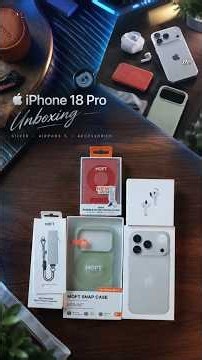 iPhone 18 Pro Unboxing 🔥 Silver iPhone + AirPods 5 & BEST Accessories!