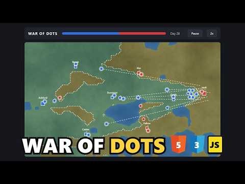 ⚔️ Create A War of Dots Strategy Game in HTML CSS & JavaScript | Step-By-Step Tutorial