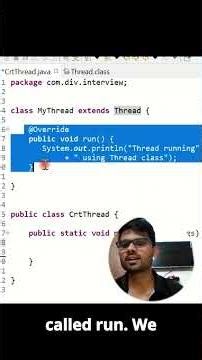 Create Thread in Java Using Thread Class #javainterviewquestions #coding #java #shorts