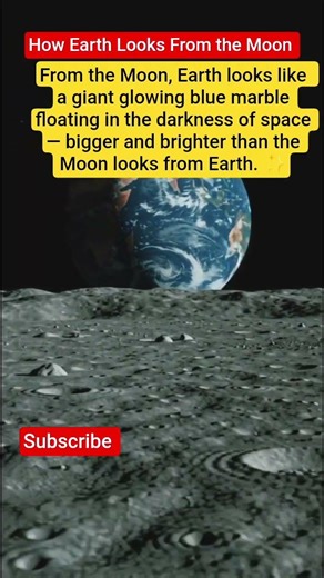 👀Imagine! seeing Earth hanging | space from the Moon #space #universe #cosmic #planet #spacesuccess