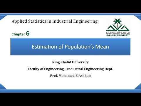 Applied Statistics | L6 Estimation of Population Mean