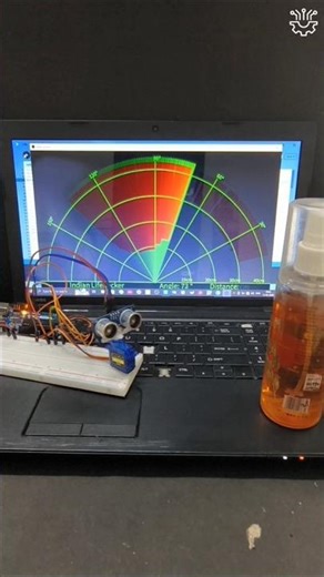 Radar system using Ultrasonic sensor & Arduino UNO #radar #arduino #tech #diy #robotics #feed
