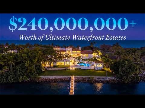 Inside $240M of Ultimate Waterfront Mansions | 2-Hour Luxury Home Tour