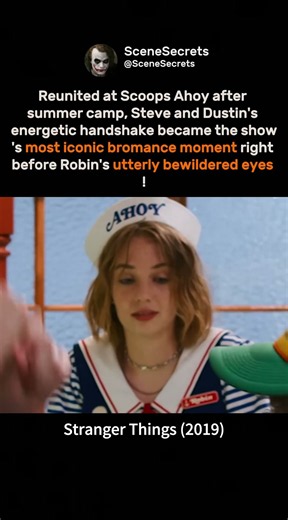 Steve & Dustin’s Iconic Handshake Broke Robin’s Brain! 😂🍦 | Stranger Things #shorts #shortvideo