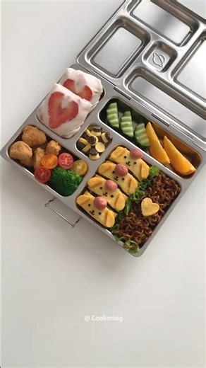 Pack a Bento for My Daughter - day 104 🍱 和我一起做便當#lunchbox #cooking #bento #asmrvideo #food