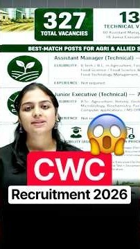 CWC Recruitment 2026 | All details #pw #shorts