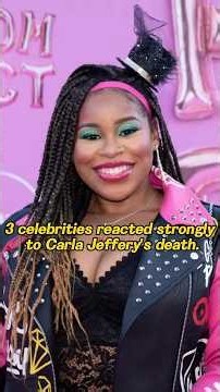 Carla Jeffery’s Death: 3 Celebrities React 💔 | Celebrity News #Shorts
