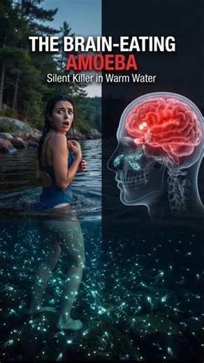 A hidden killer in water? 😱 The brain-eating amoeba that can be deadly! #facts #science #lake #water