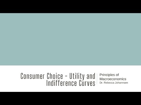 9 Consumer Choice Utility Indifference Curves
