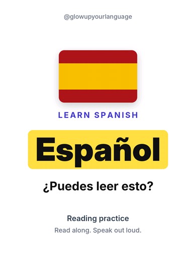 Habla rápido y claro, read this spanish text #hablarapidoyclaro #spanish #reading #learnspanish #fyp