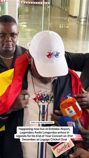 Happening now live at Entebbe Airport, Legendary Awilo Longomba arrives in Uganda for his End of Year Concert on 31st December at Lugogo Cricket Oval #awilolongomba #awilolongombaliveinuganda #awilolongombaconcertinuganda #bricepromotionz