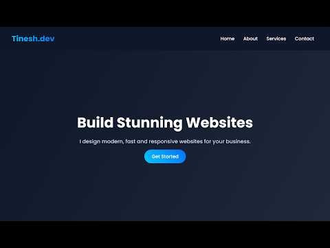 Responsive Navbar and Hero Section Using HTML and CSS | Modern UI Design