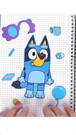 🔵 BLUEY 🔵 DIY Make A Face Stickers 🎵 Fun Sticker DIY Shorts