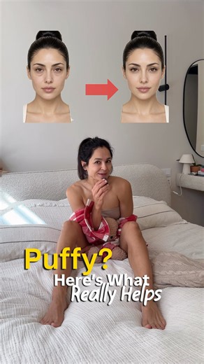 Woke up puffy?! Move and breathe with me right in bed! #MorningRoutine #LymphaticDrainage #Puffiness