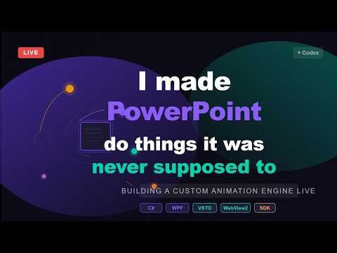 Live: coding an animation studio in PowerPoint no one asked me to build
