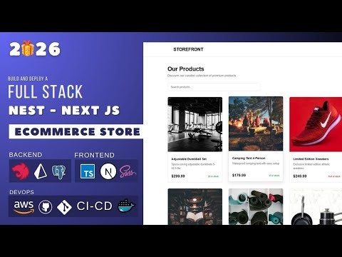 Full-Stack E-Commerce with NestJS & NextJS (Prisma, PostgreSQL, Docker, CI/CD, AWS) Backend in 2026