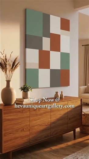 Geometric Color Block Canvas Wall Art | Modern Abstract Print