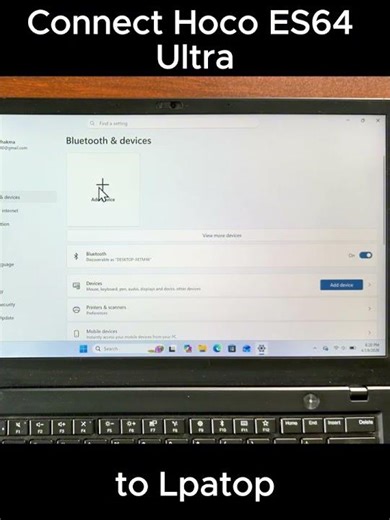 Pair Hoco ES64 Ultra with laptop