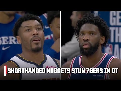 Nuggets-76ers OT BATTLE 🍿 Denver escapes despite 60 combined PTS from Embiid & Maxey | NBA on ESPN