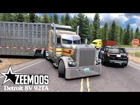 ATS 1.57 | NEW RELEASE | Detroit 8V92TA Silver Sound Pack by Zeemods | POV 4K | #ats