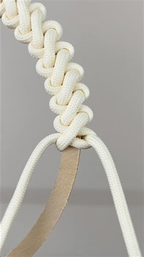 TUTORIAL | Macrame Baguette knot | 마크라메 바게트 매듭 🌱 #shorts