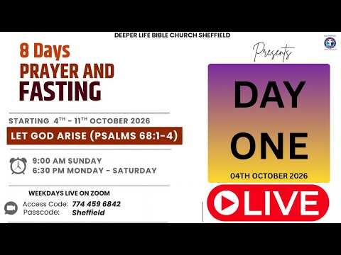 Day 1 || Let God Arise || 04th October 2026 || DLBC Sheffield